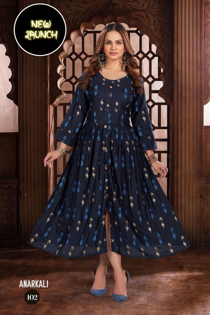 New Anarkali V 1 Regular Wear Wholesale Designer Kurti Collection
